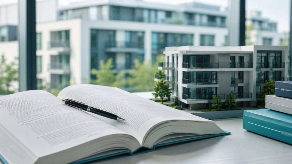 Gesetzbuch und Architekturmodell – BauGB-Novelle und Gebäudemodernisierungsgesetz 2026