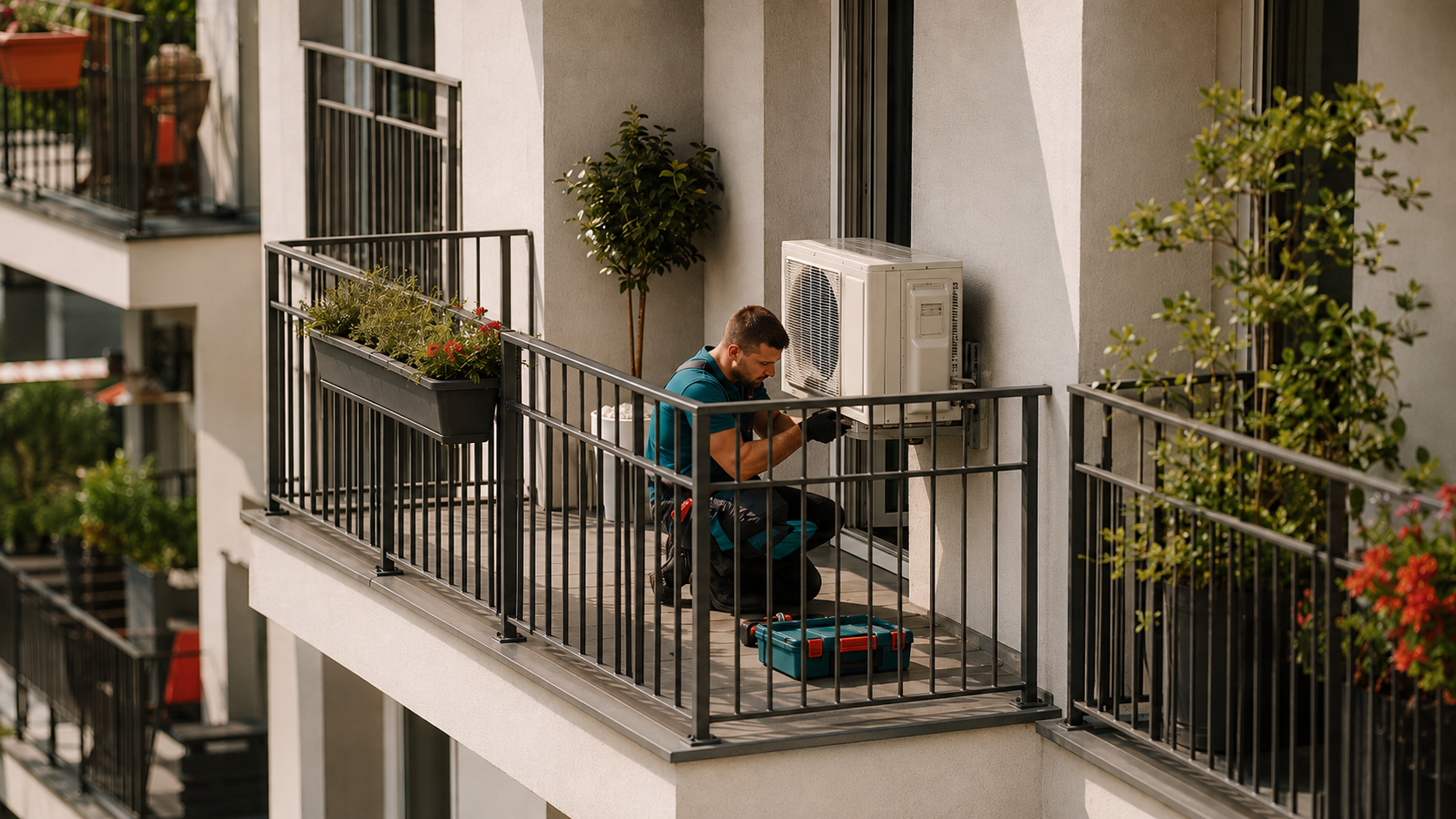 Klimaanlage auf dem Balkon: Wann die WEG den Einbau erlauben muss